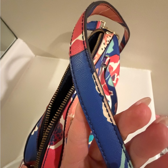 Kate Spade Blue and Red Floral Satchel - Picture 8 of 8